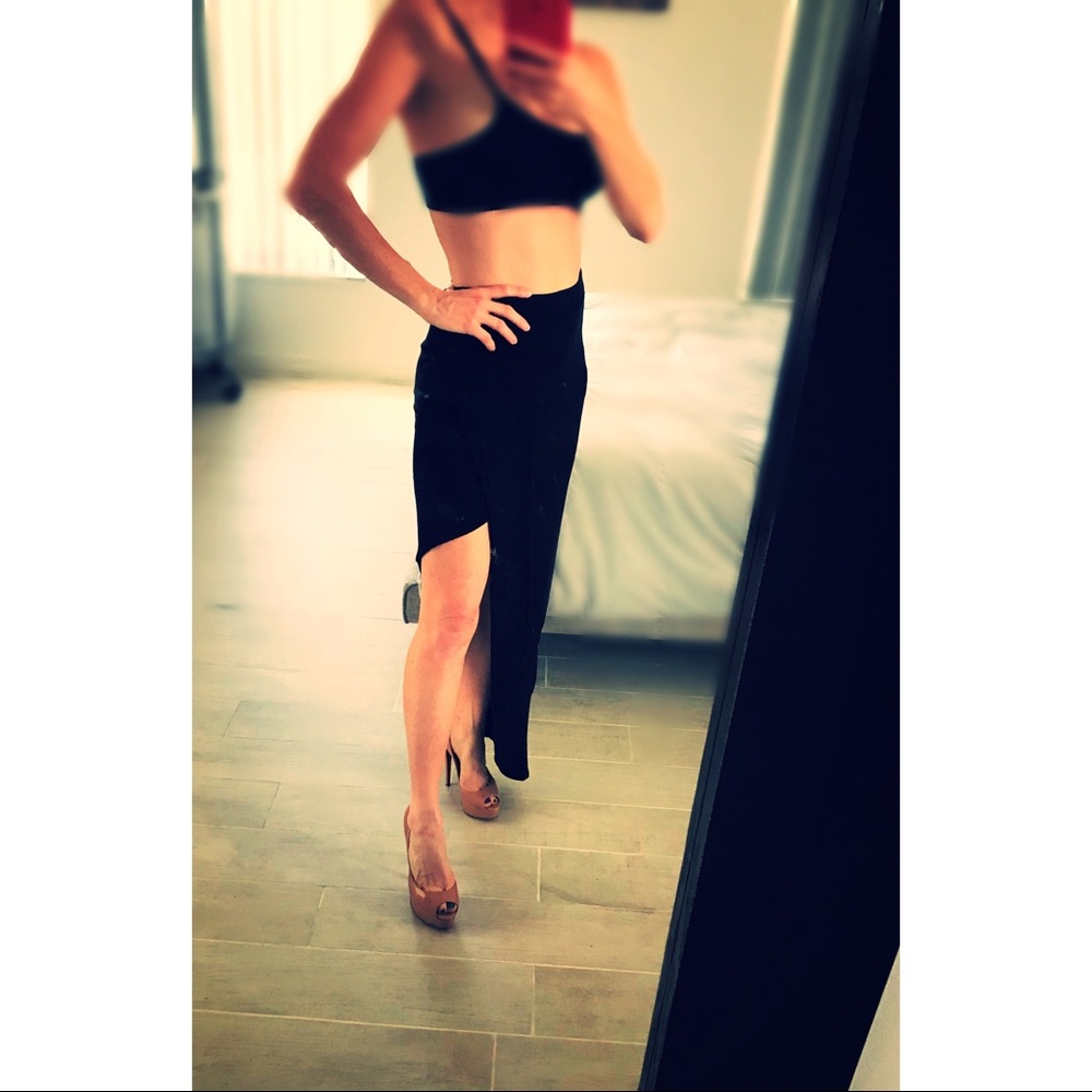 BCBG Black Long Skirt